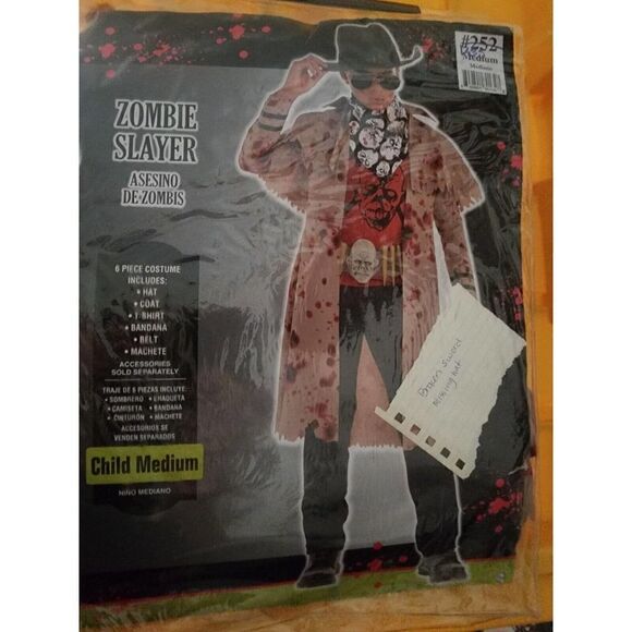 Amscan Other - CostumesUSA Bloody Zombie Slayer Costume 4 pc Boys Size M 8-10